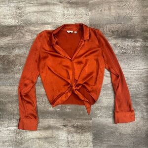 Wilfred Aritzia XS Women’s Terracotta Button-Down Shirt